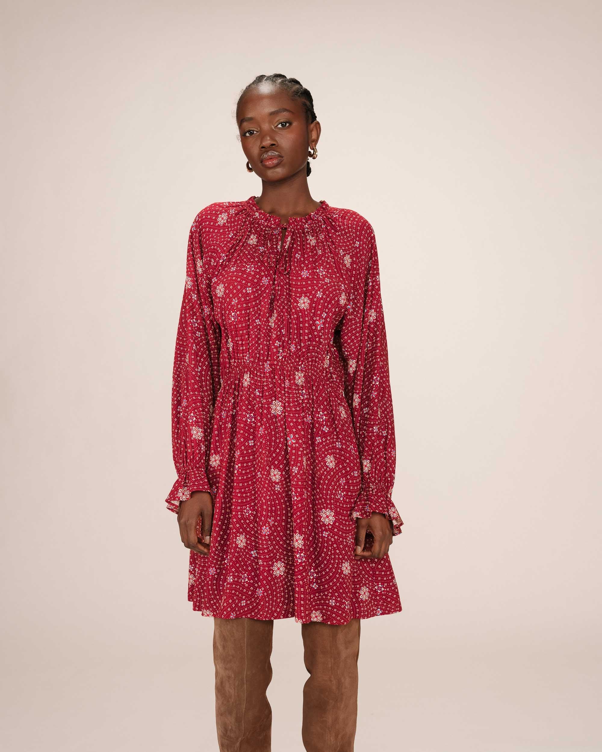 Vestido Corto Terracota Sentimentale