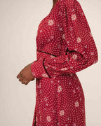 Vestido Largo Floral Terracota Sensible