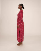 Vestido Largo Floral Terracota Sensible