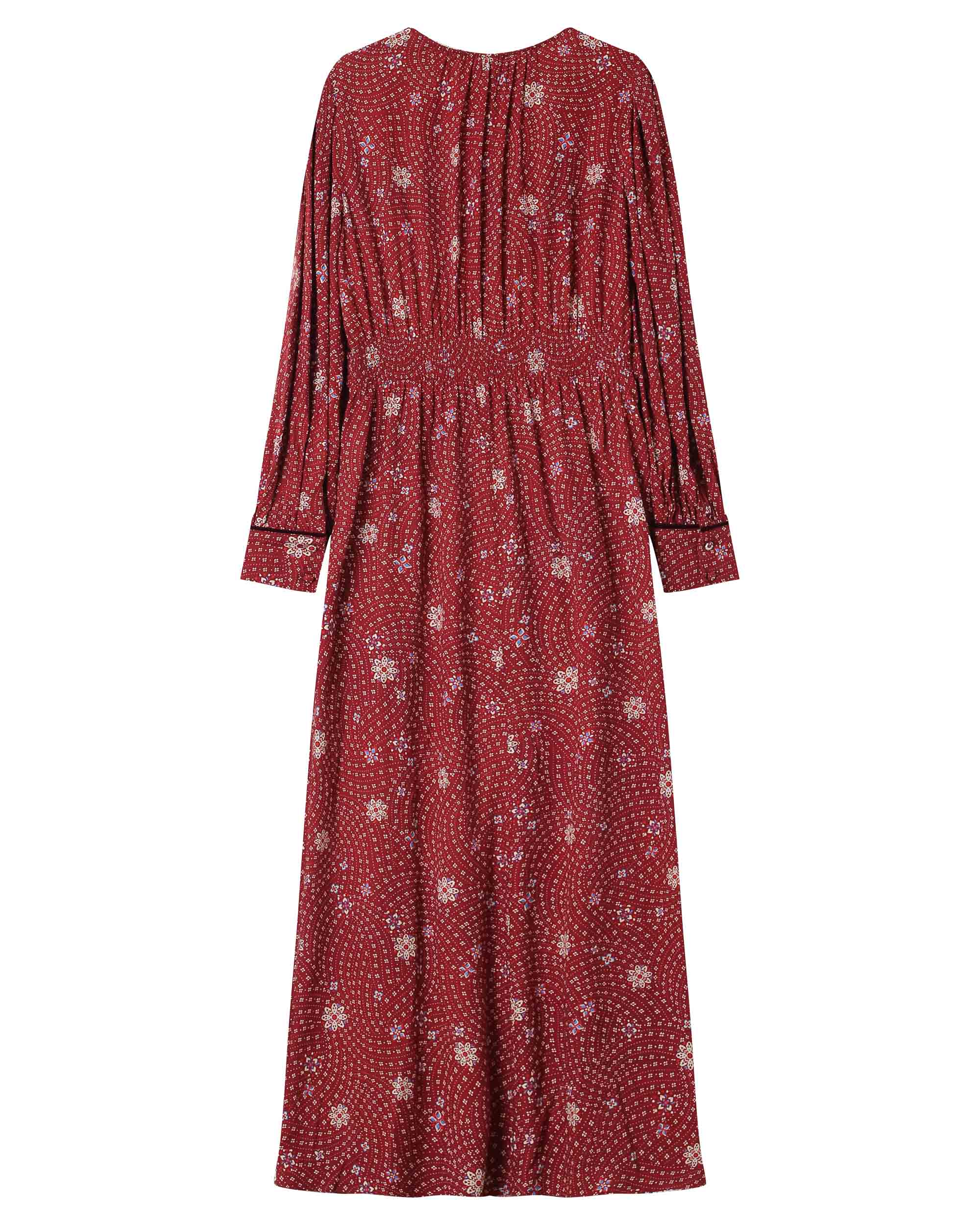 Vestido Largo Floral Terracota Sensible