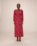 Vestido Largo Floral Terracota Sensible