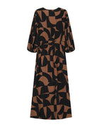 Vestido Corto Gráfico Chocolate Shelly