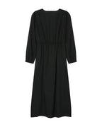 Robe Longue Decollete V Noir Shirley