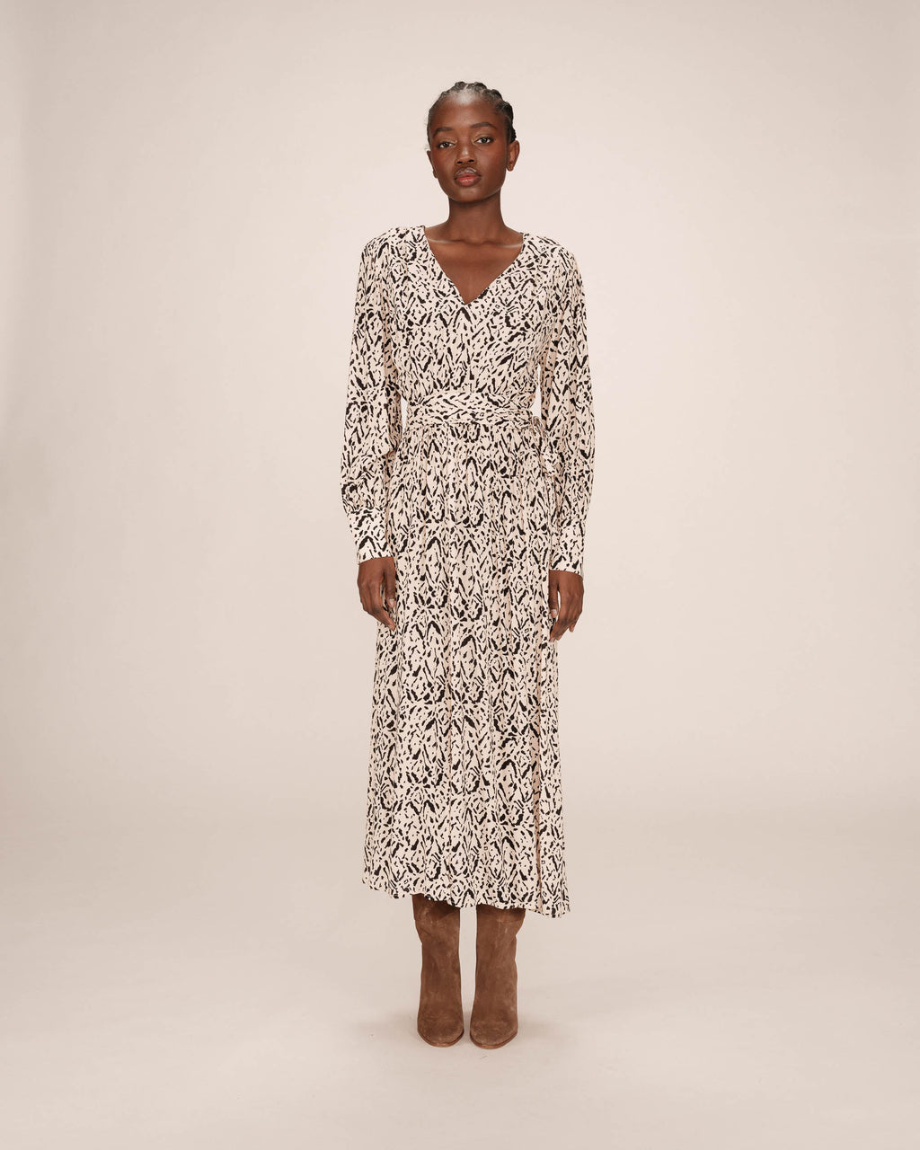 Abstract Long Dress Vanilla Soisson
