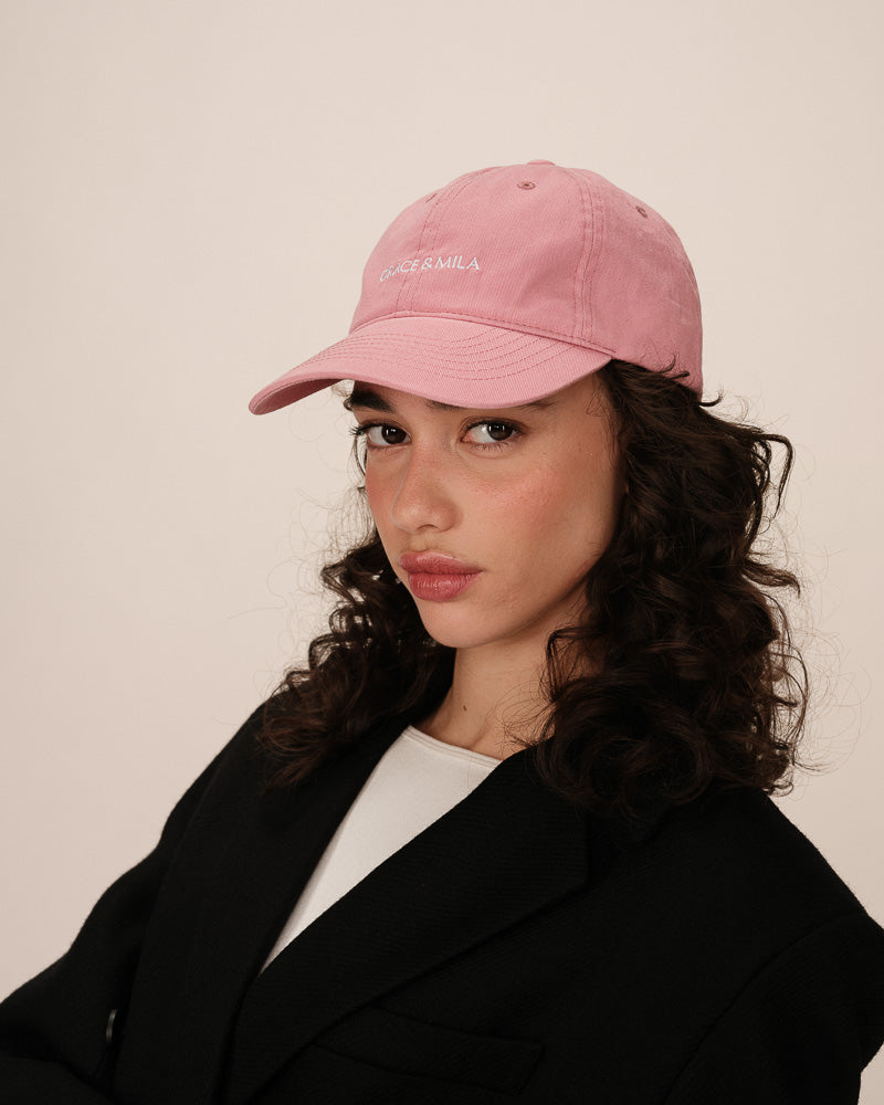 Blush Slimane Cap with Logo