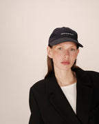 Navy Logo Cap Slimane