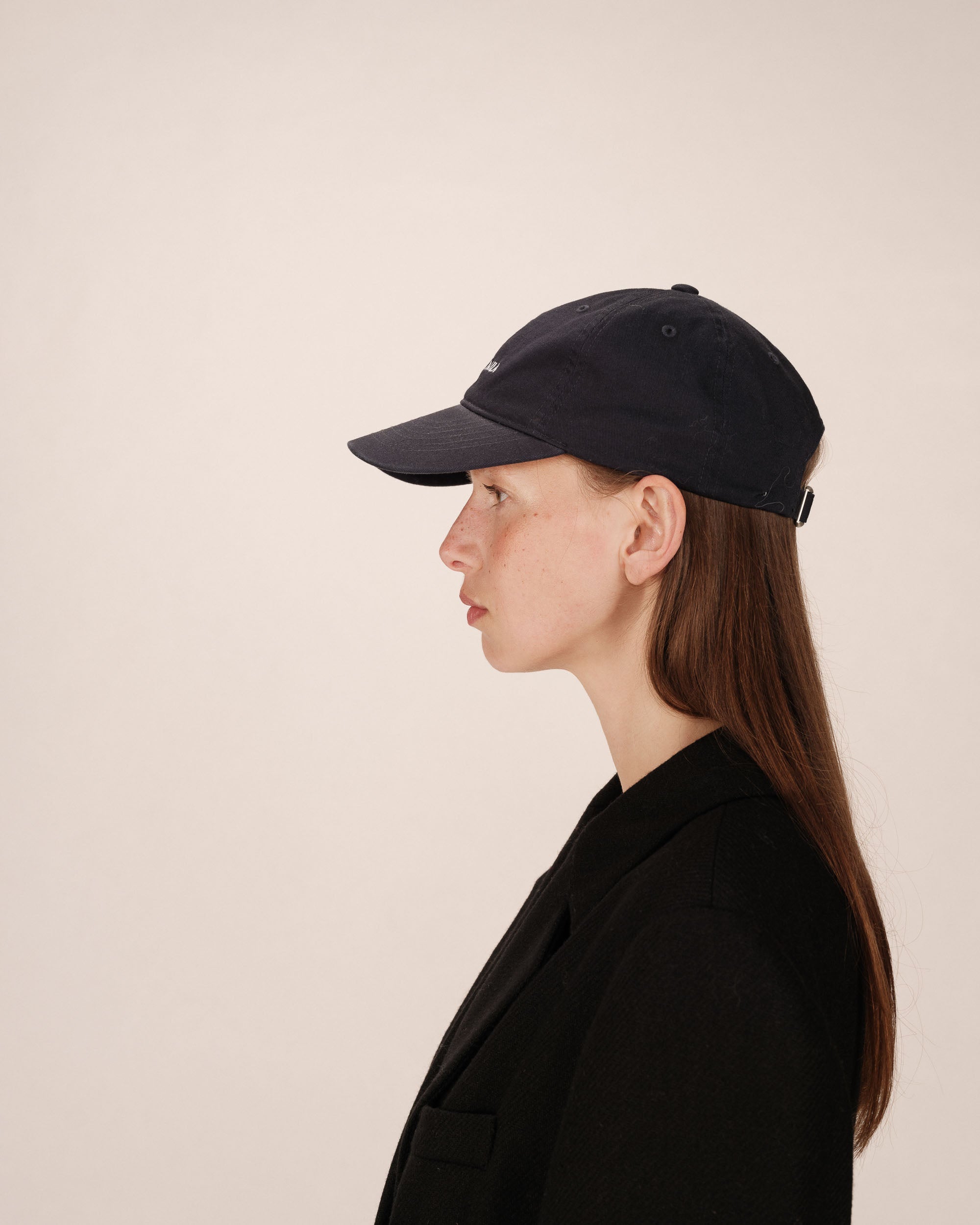 Navy Logo Cap Slimane