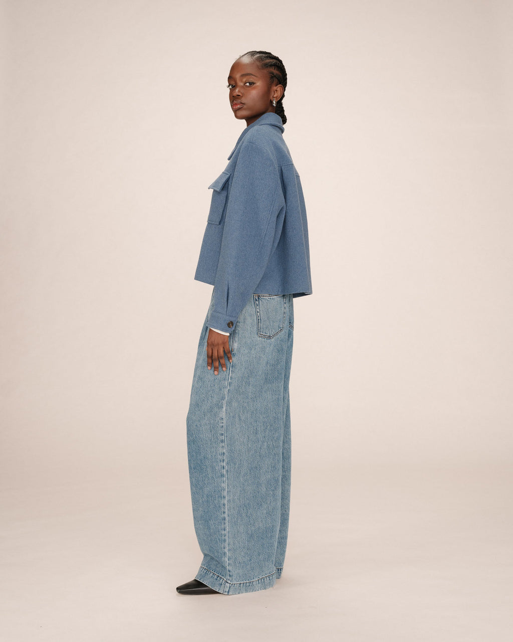 Chaqueta Boxy Azul Denim Novembre