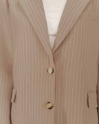 Blazer Recto a Rayas Greige Silly