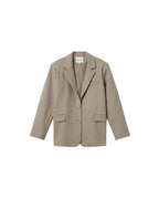Blazer Recto a Rayas Greige Silly