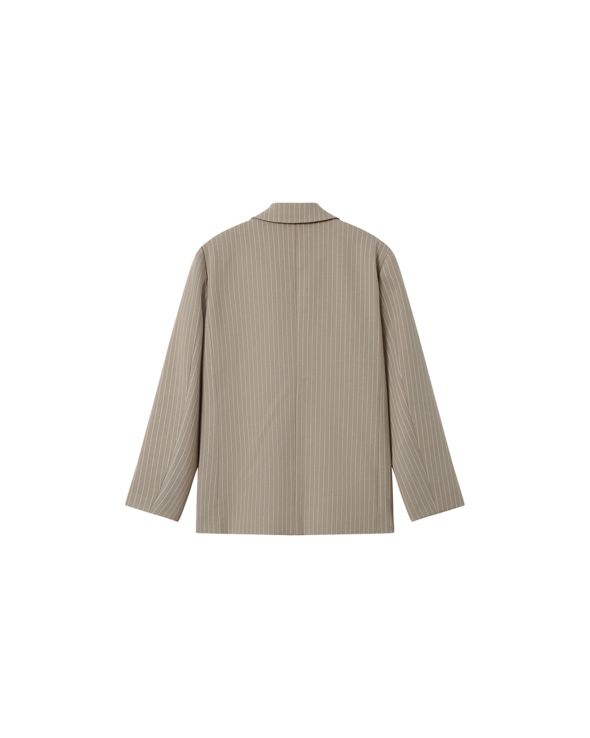 Blazer Recto a Rayas Greige Silly
