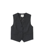 Straight Striped Waistcoat Anthracite Sister