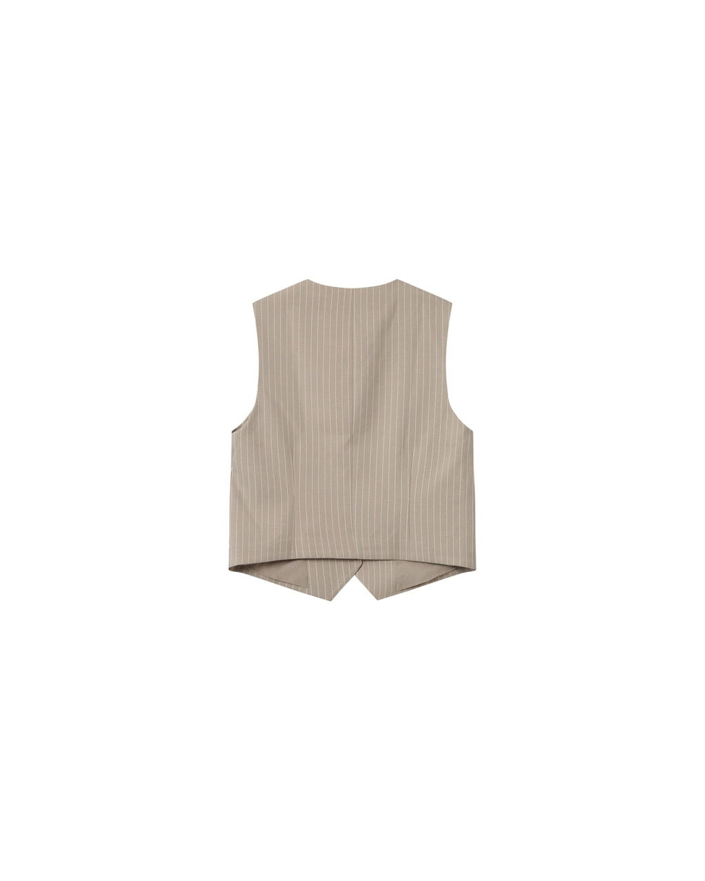 Straight Striped Waistcoat Greige Sister