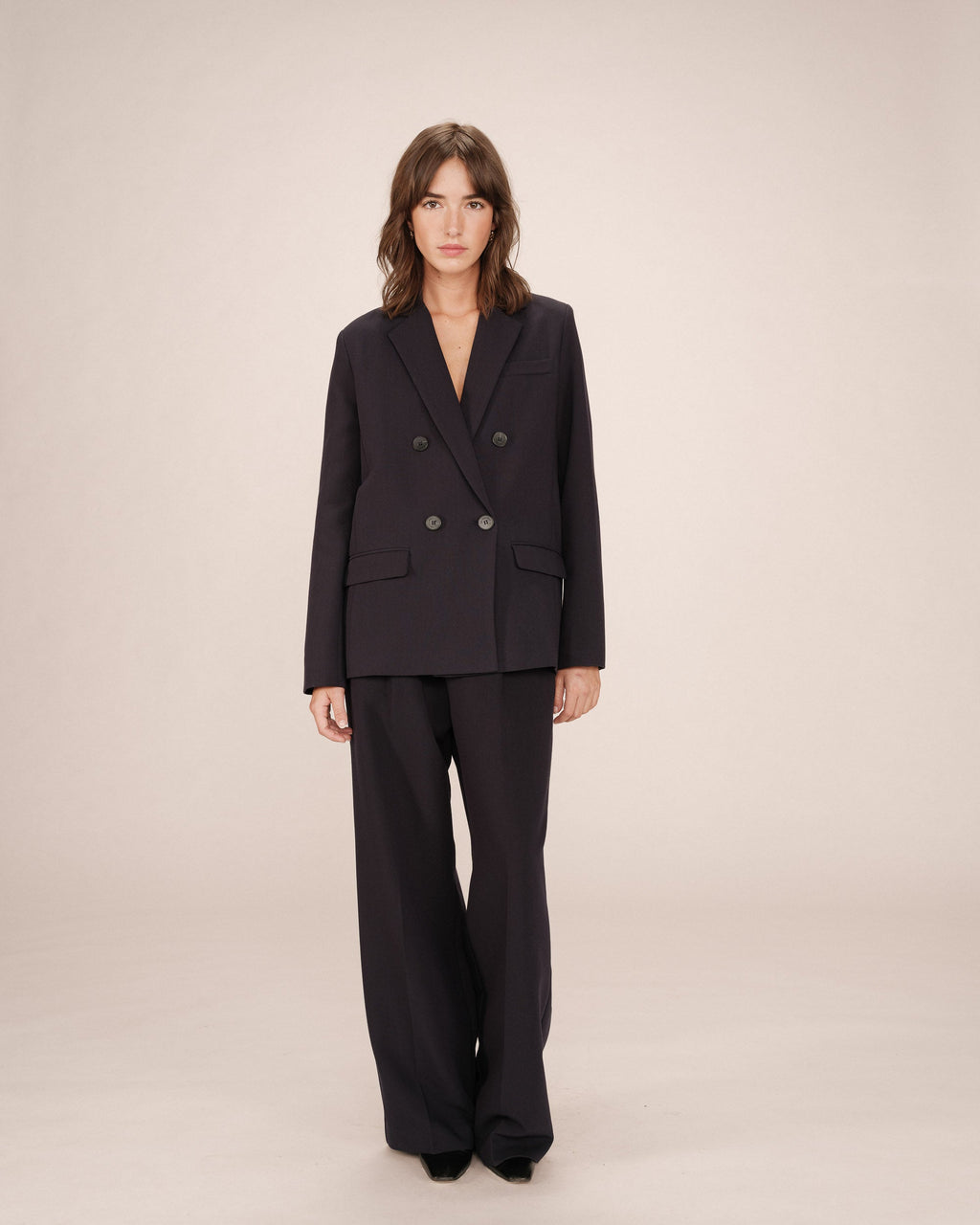 Blazer Cruzado Recto Marino Sureau