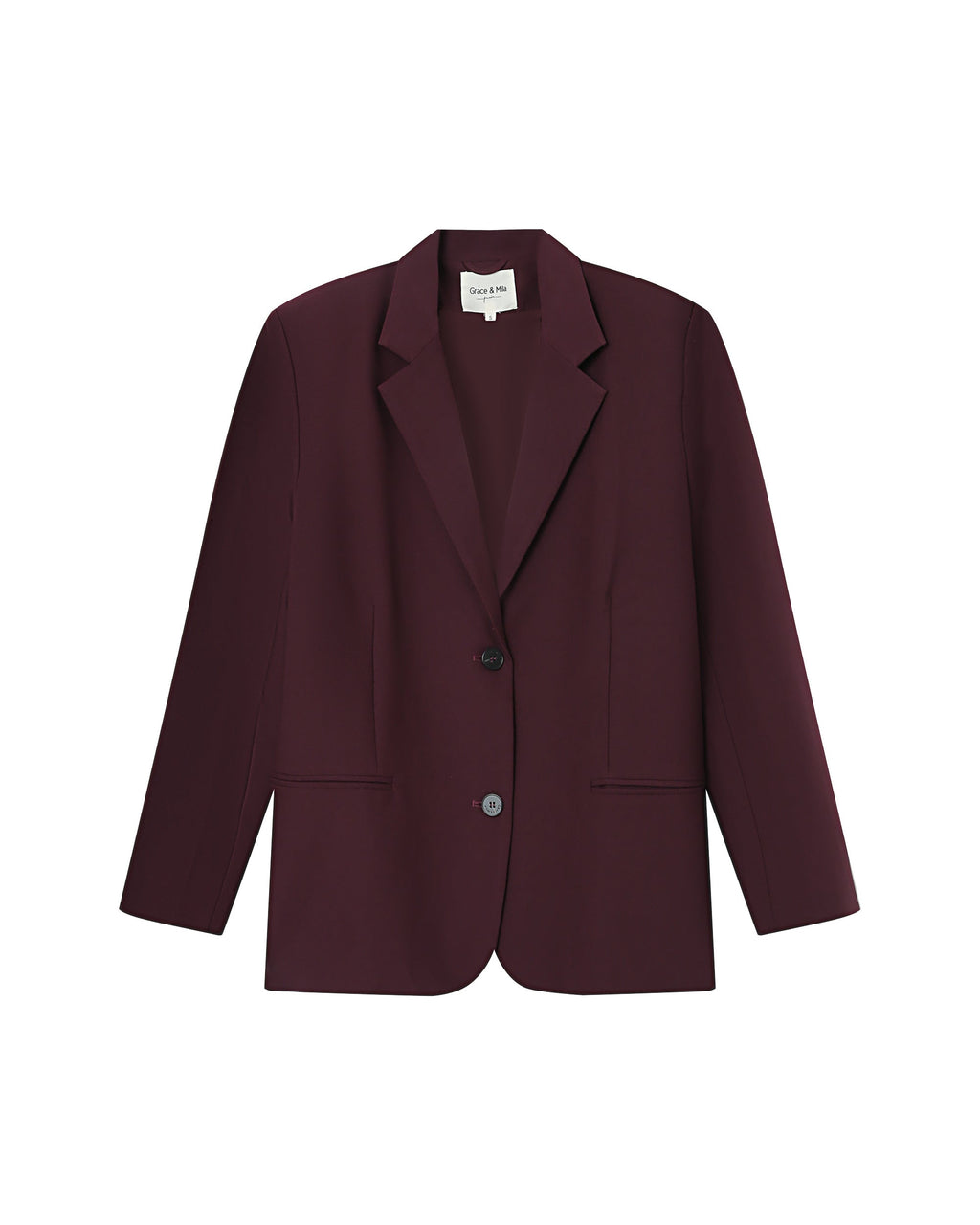 Blazer Ancho Recto Burdeos Strong