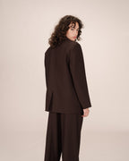 Strong Straight Oversized Chocolate Blazer