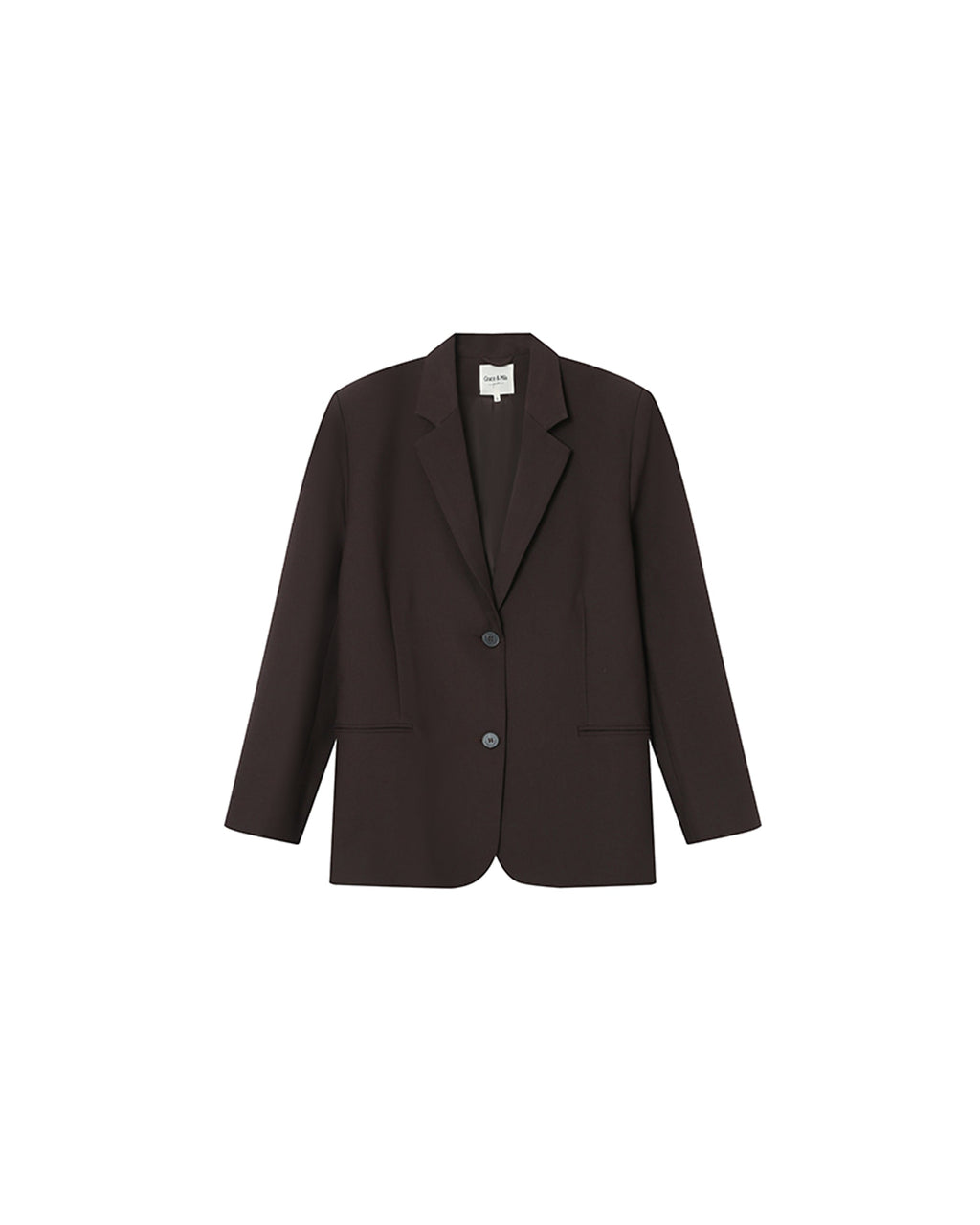 Strong Straight Oversized Chocolate Blazer
