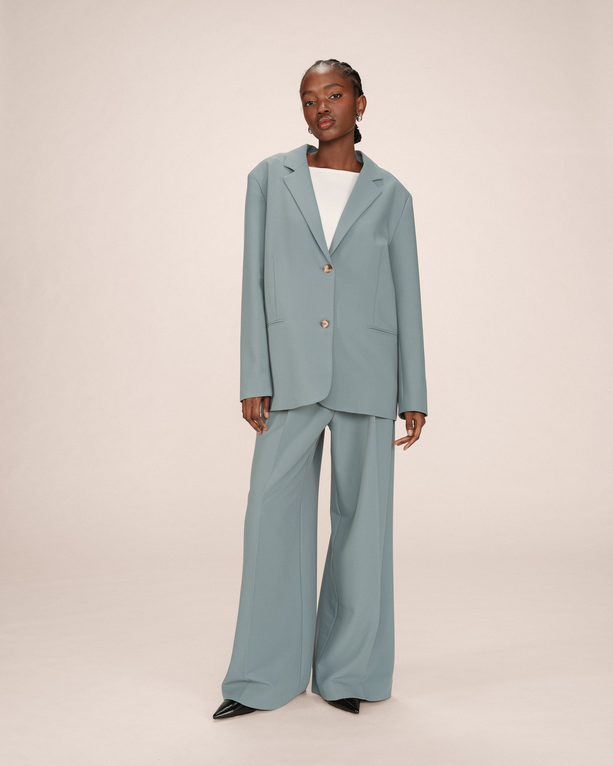 Blazer Ancho Recto Salvia Strong