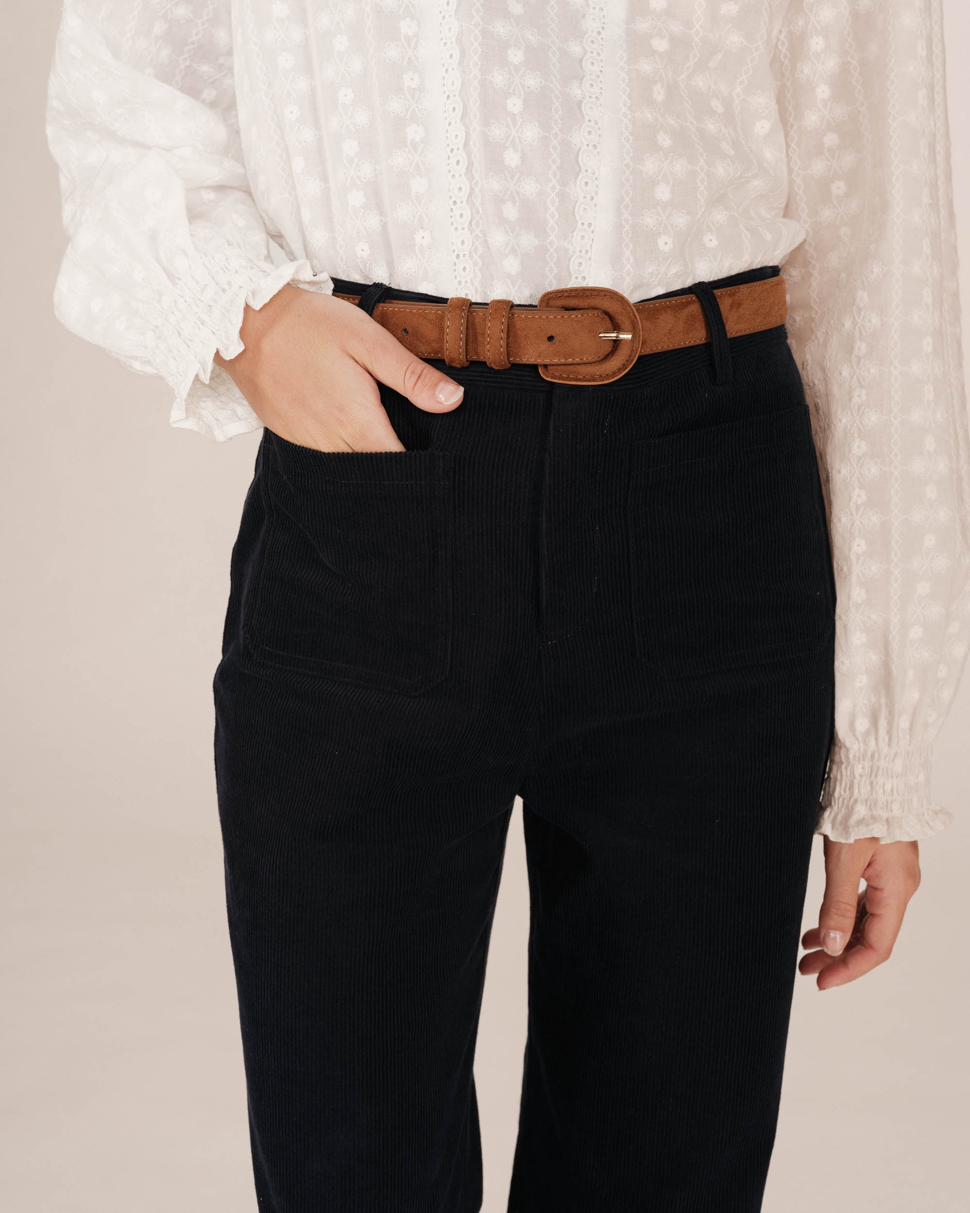 Wide Navy Trousers Samba