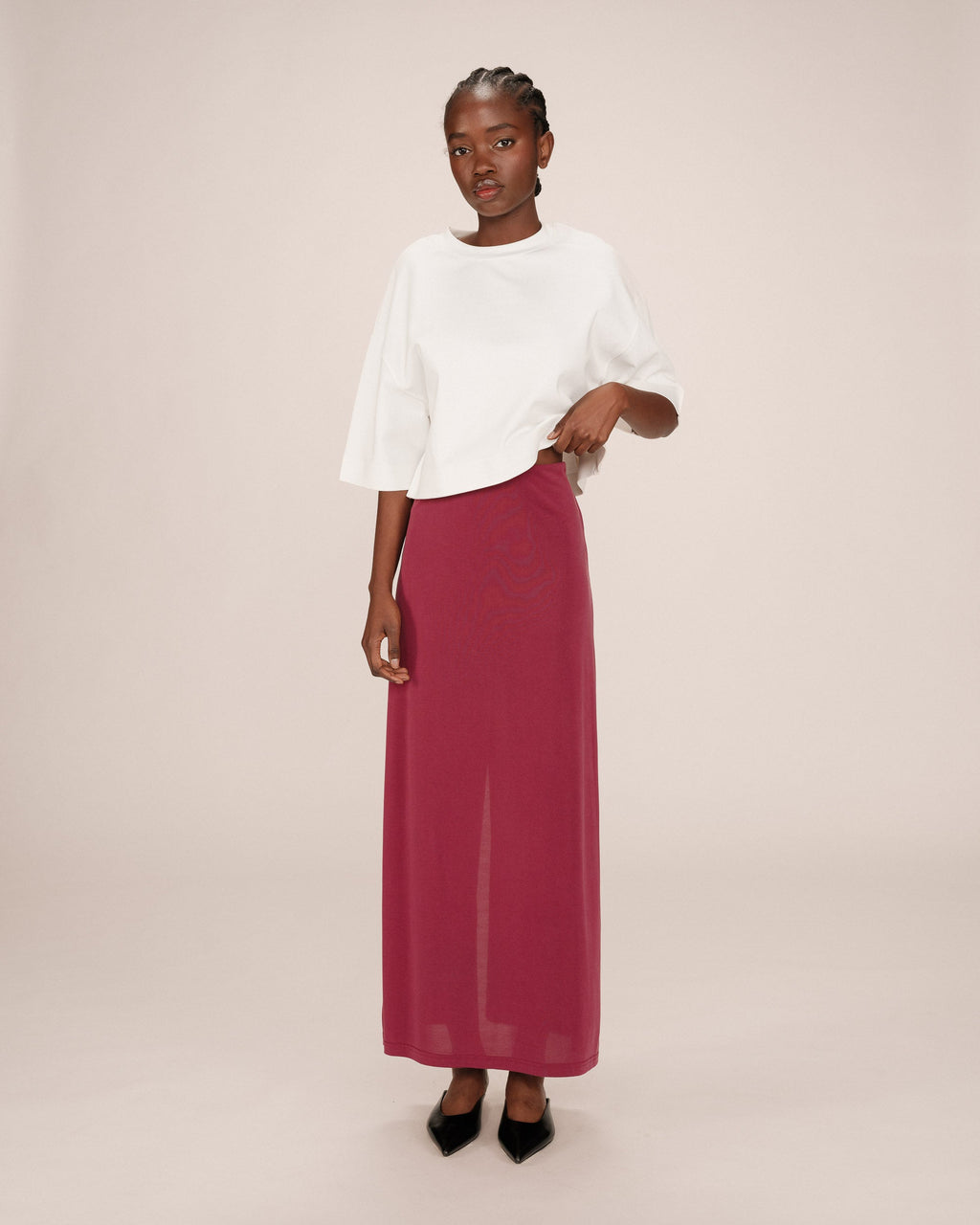 Sama Bordeaux Skirt