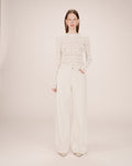 Beige Wide-Leg Jeans James