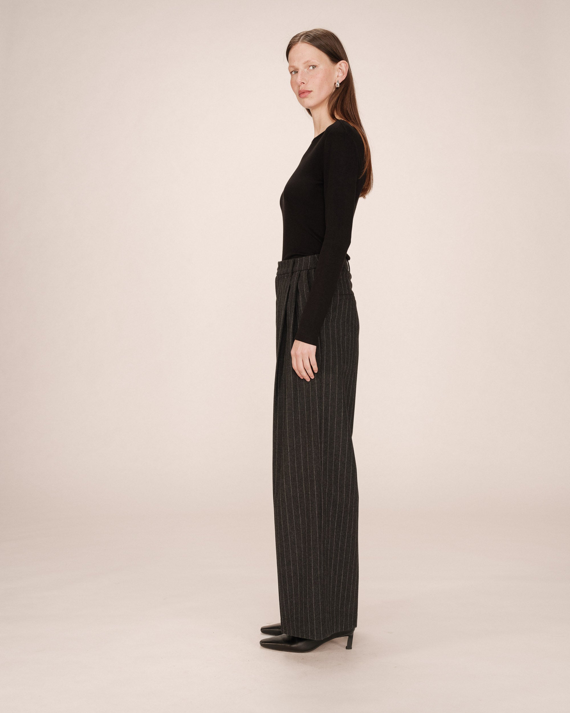 Pantalón de Sastre Rayas Carbón Senna