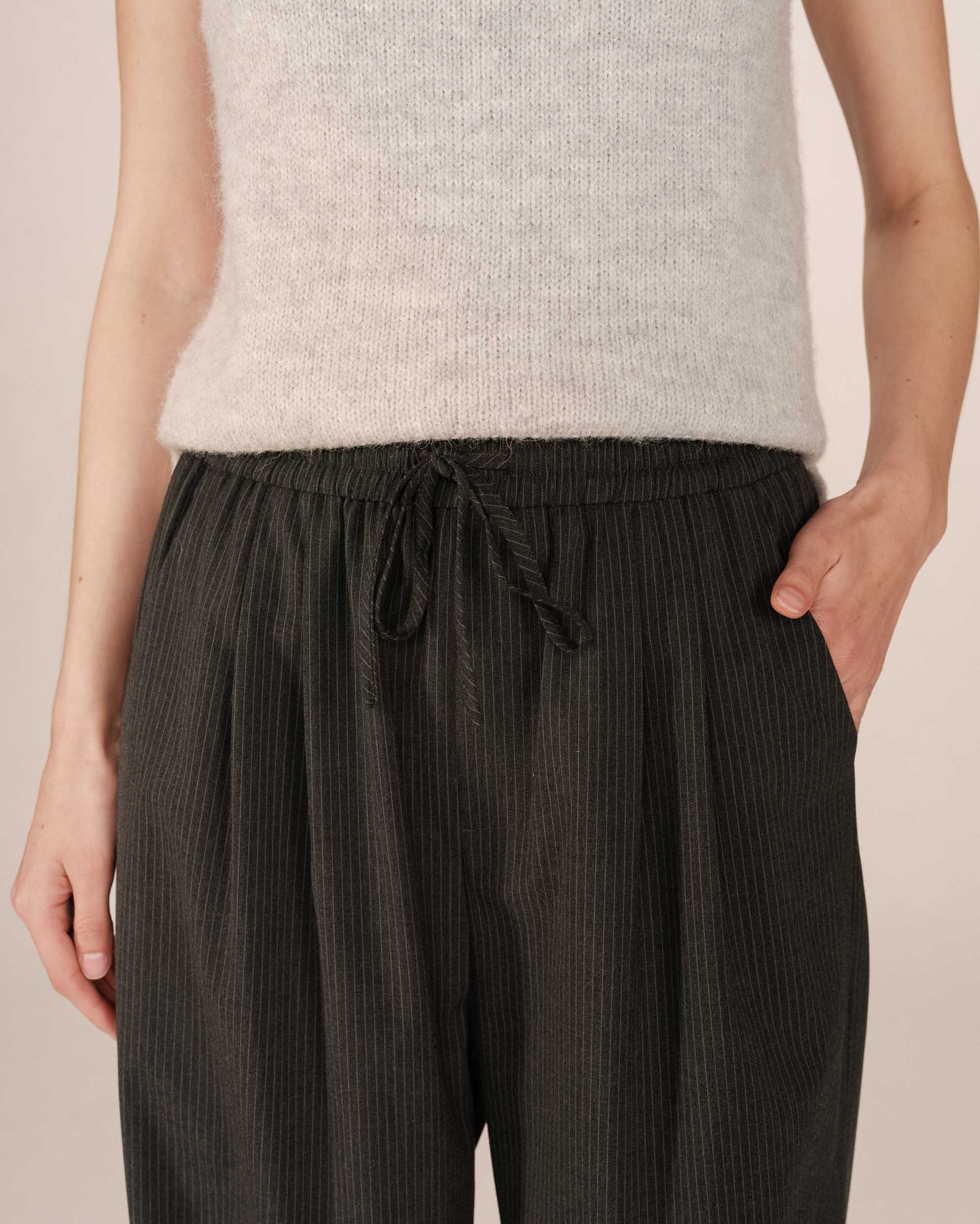 Striped Trousers Anthracite Stay
