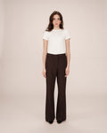 Chocolate Flared Tailored Trousers Singer