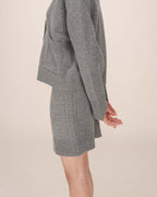 Grey Fitted Skirt Shae