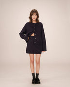 Fitted Navy Skirt Shae