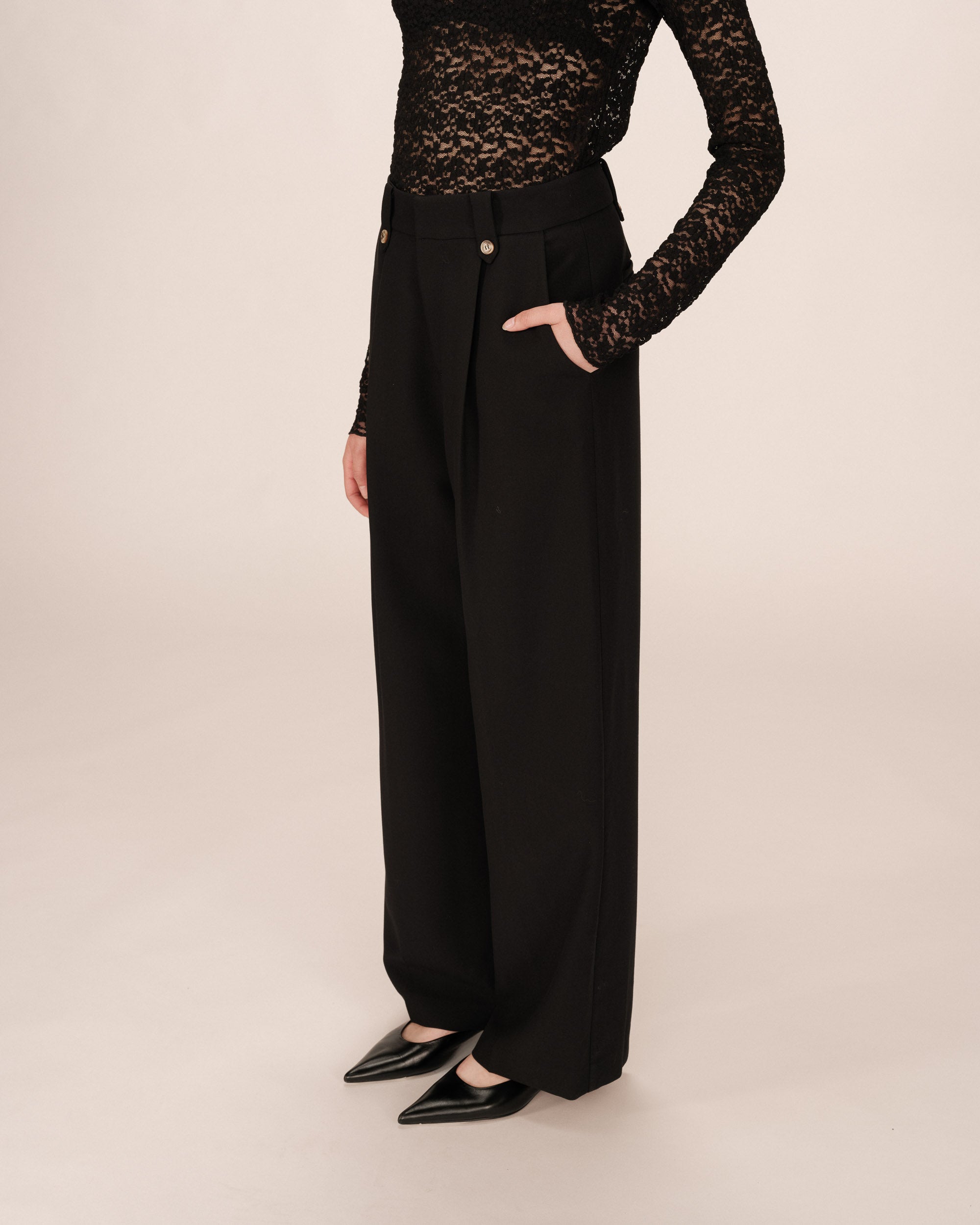 Tailored Trousers Black Septime