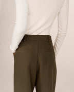 Pantalon Tailleur Vert Foret Septime