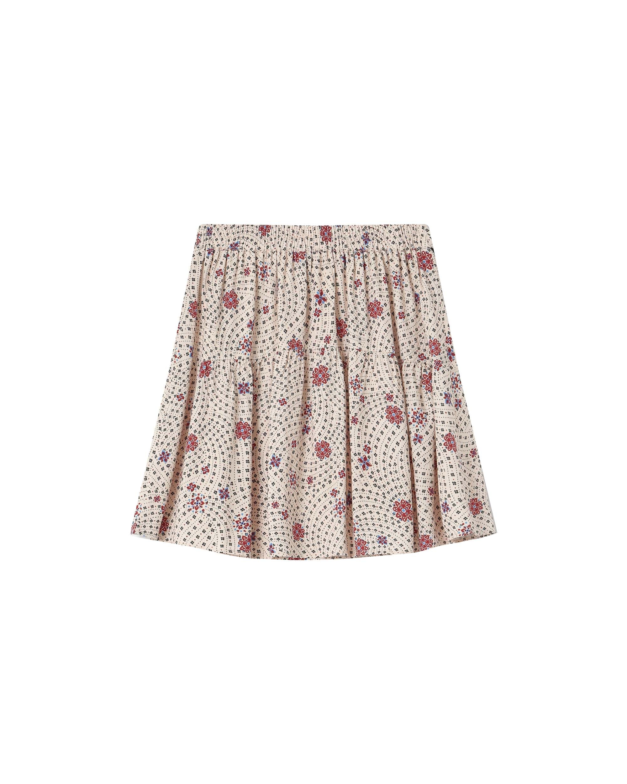 Printed Floral Skirt Ecru Staicy