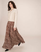 Printed Long Skirt Chocolate Sibella