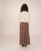 Printed Long Skirt Chocolate Sibella