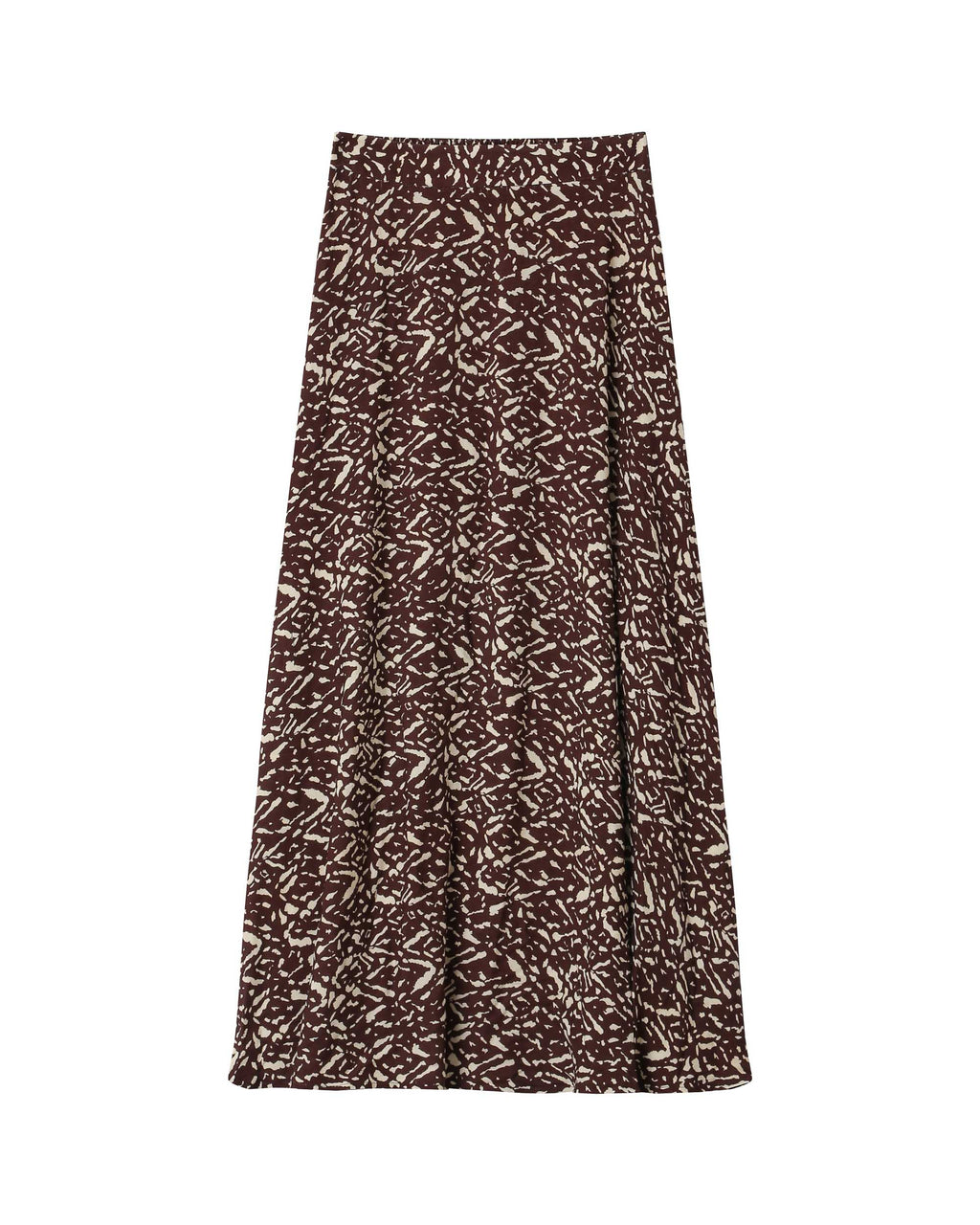 Printed Long Skirt Chocolate Sibella