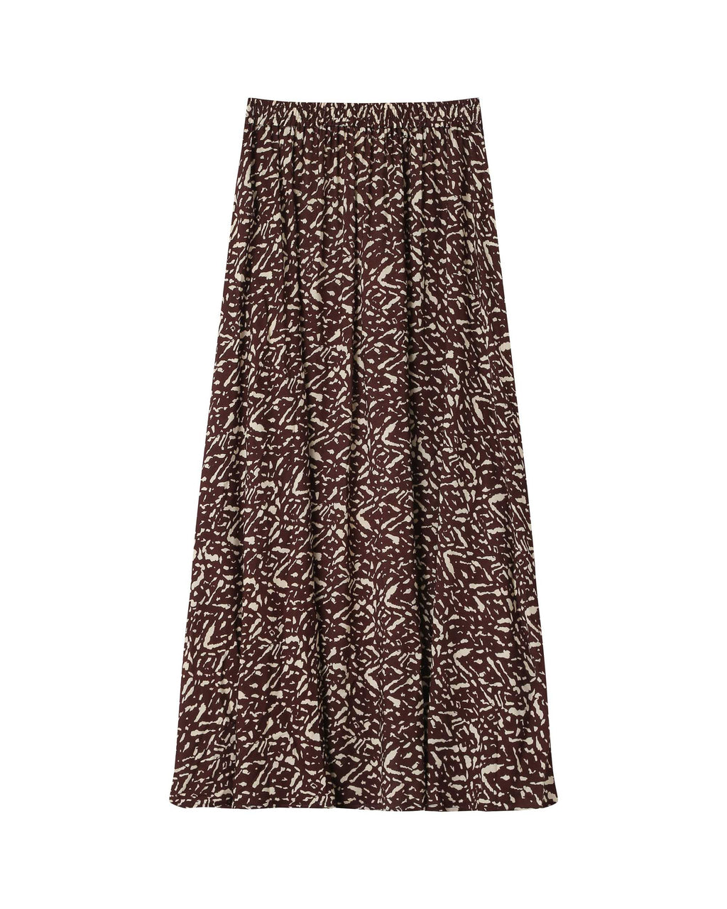Printed Long Skirt Chocolate Sibella