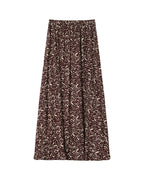 Printed Long Skirt Chocolate Sibella