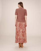Long Printed Skirt Terracotta Sibella