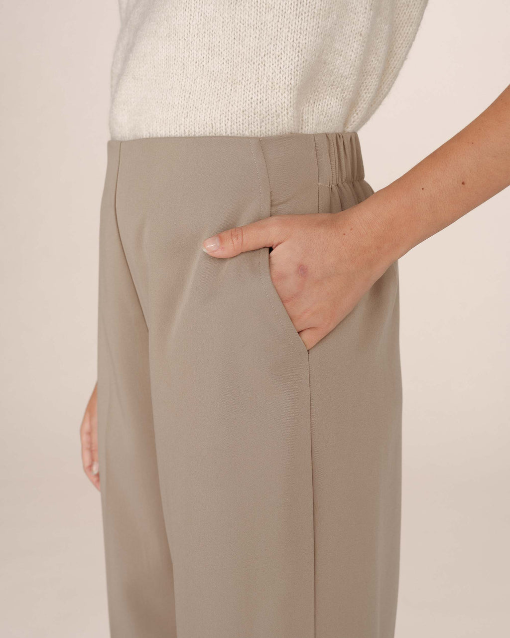 Greige Tailored Trousers Stewart