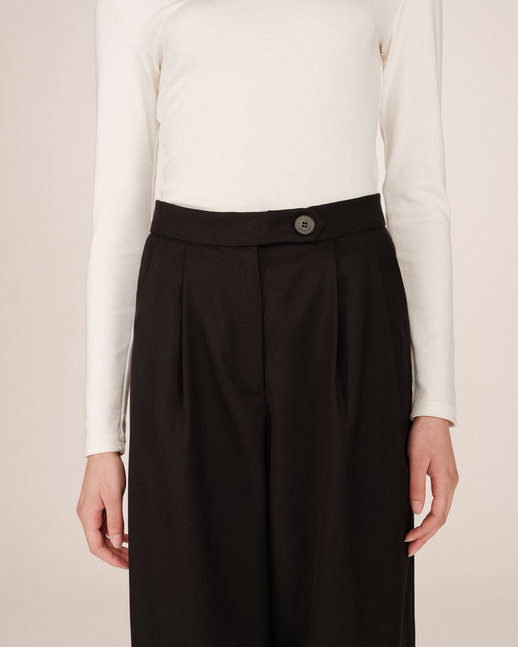 Black Strokes Suit Trousers
