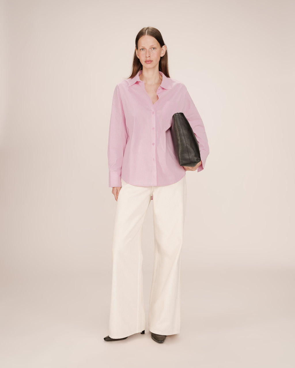 Camisa de Rayas Cristal Rosa Storm