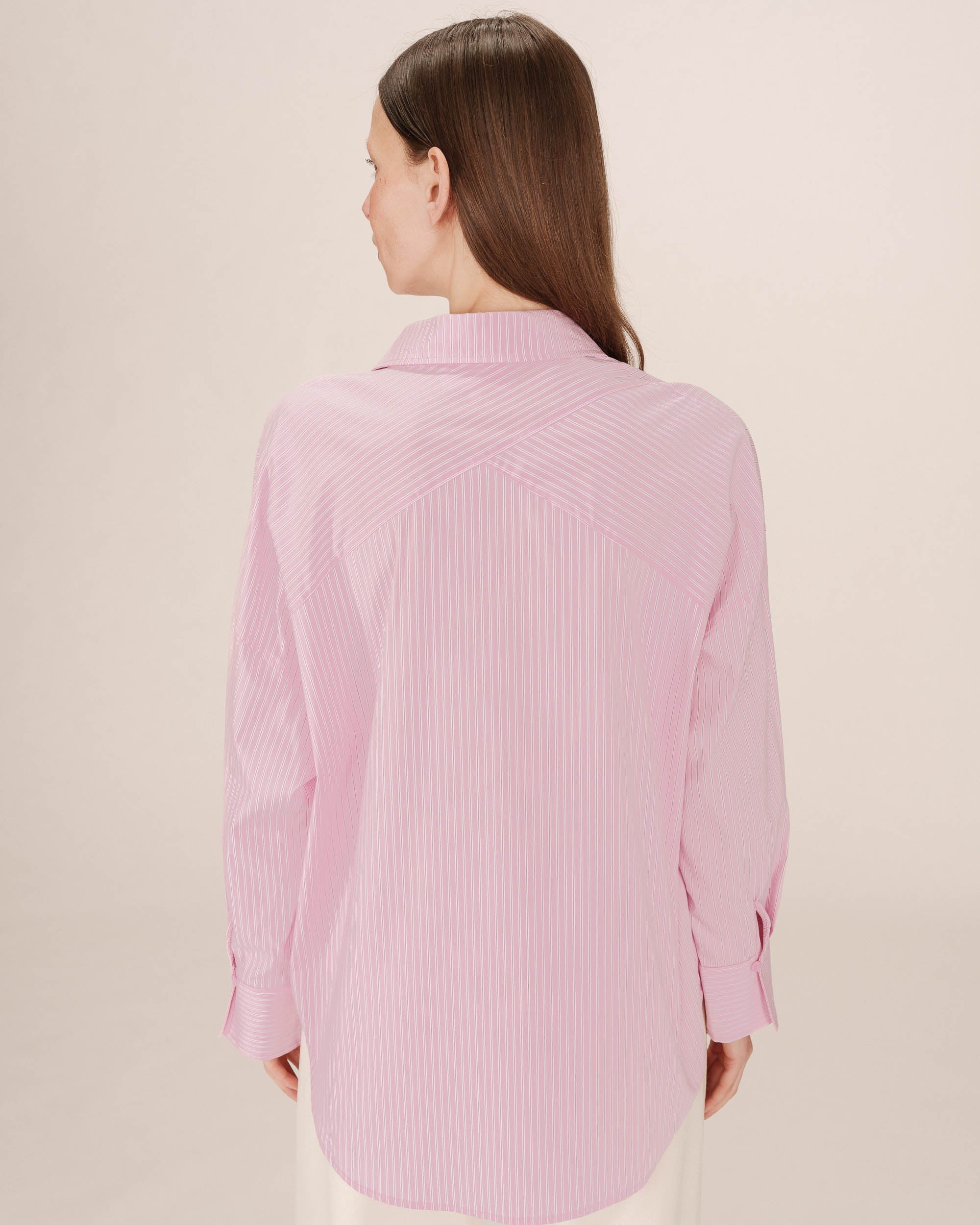 Camisa de Rayas Cristal Rosa Storm