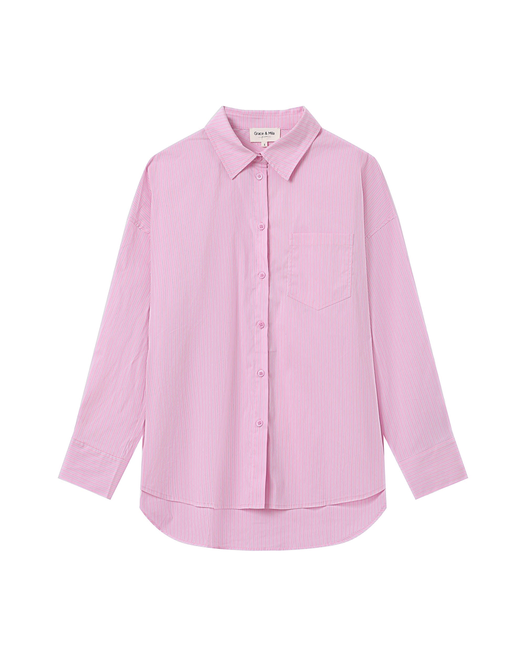 Camisa de Rayas Cristal Rosa Storm