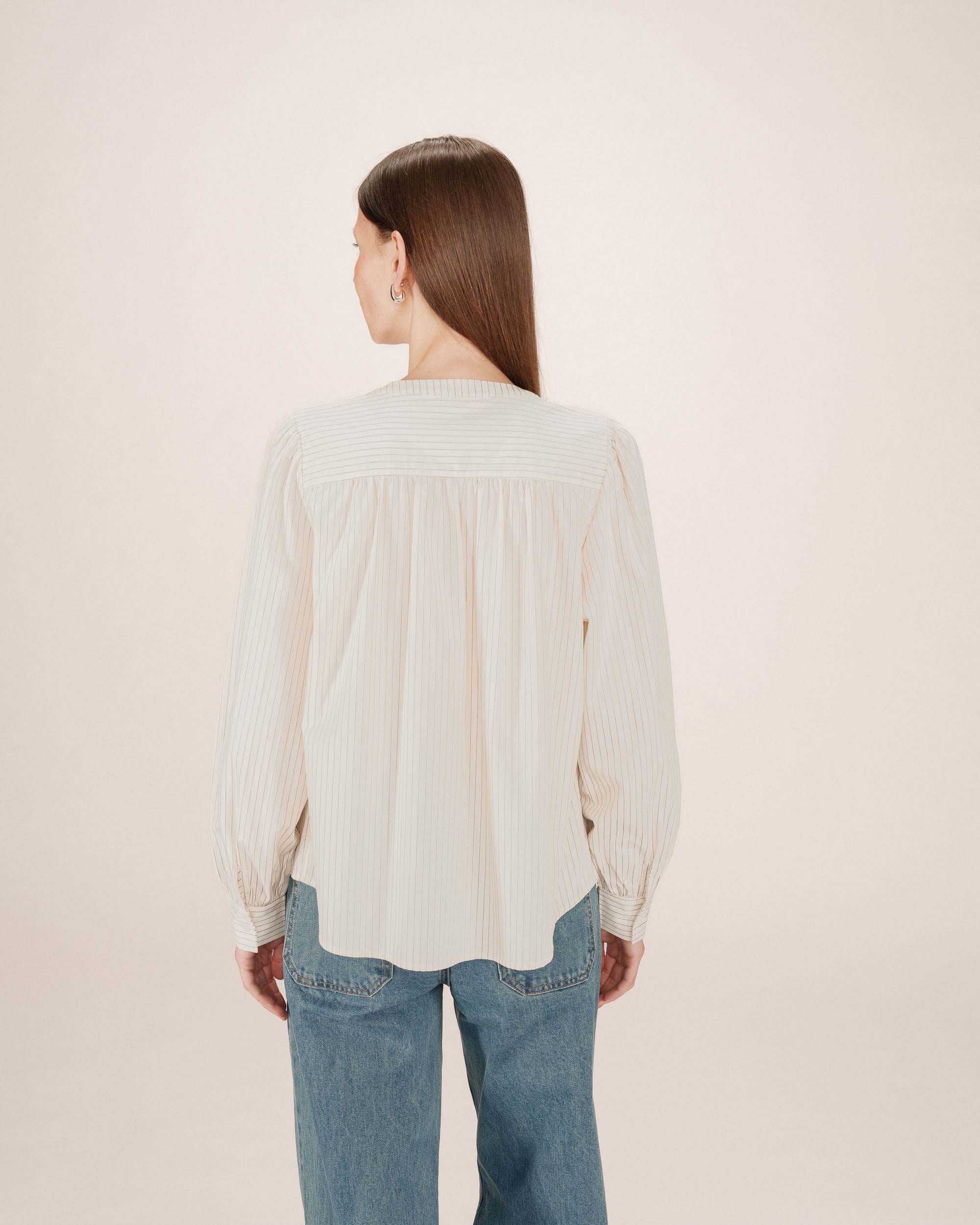 Chemise Rayee Ecru Sissi