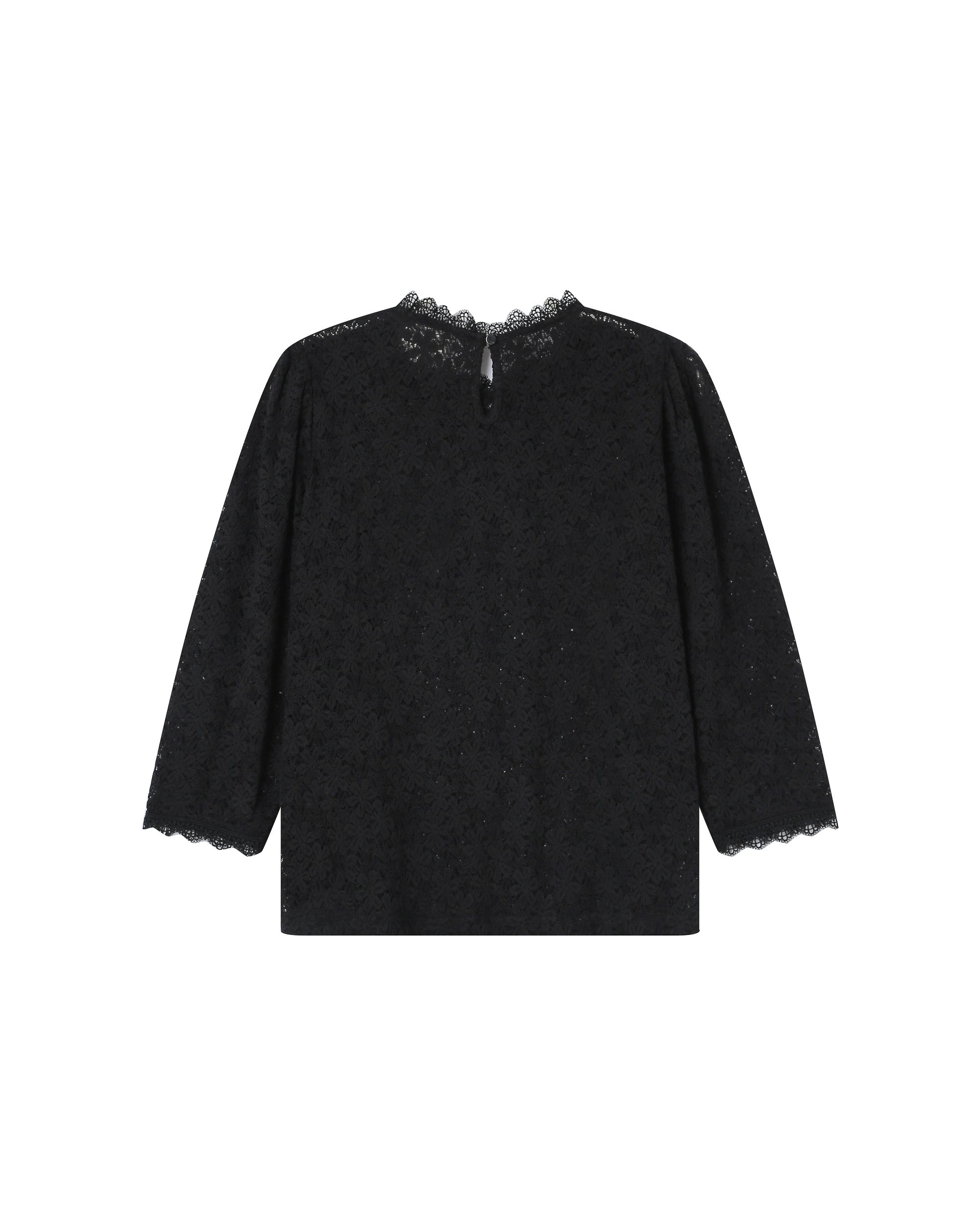 Blusa Cuello Alto Negro Stella