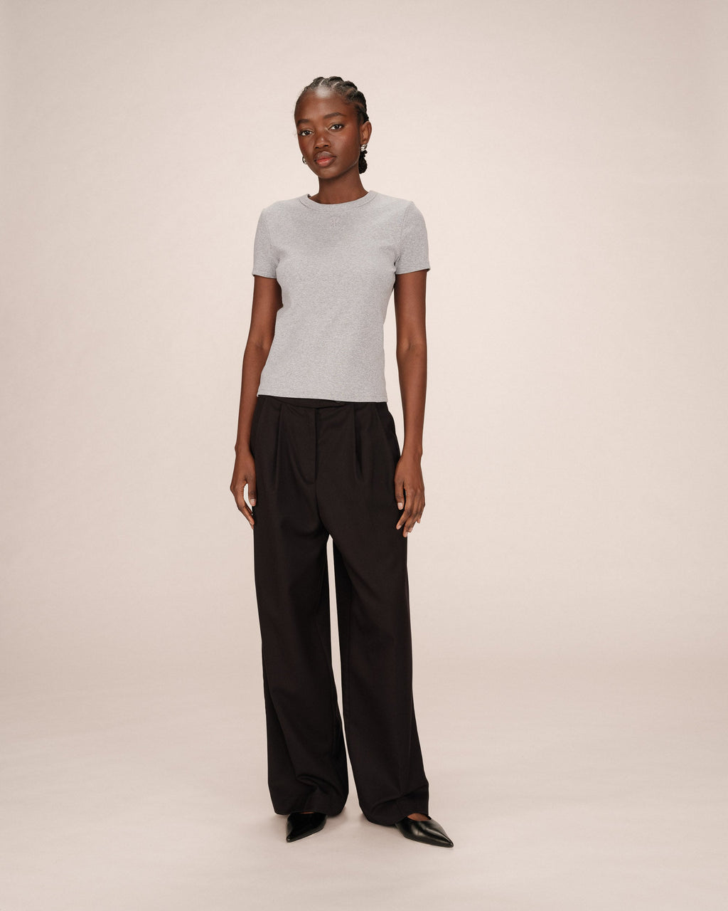 Grey Round Neck T-Shirt Sure