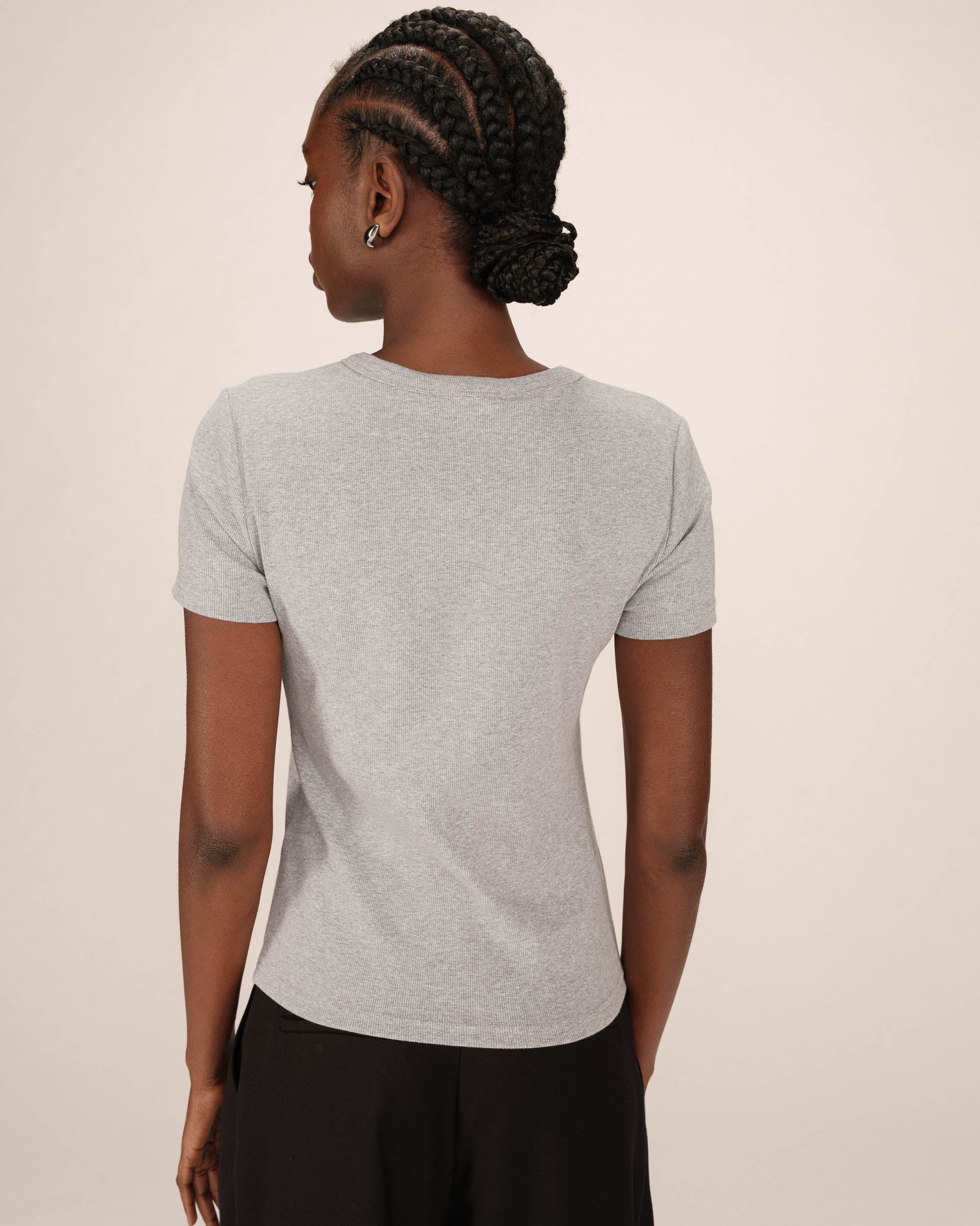 Grey Round Neck T-Shirt Sure