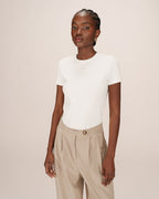 Camiseta Cuello Redondo Marfil Sure