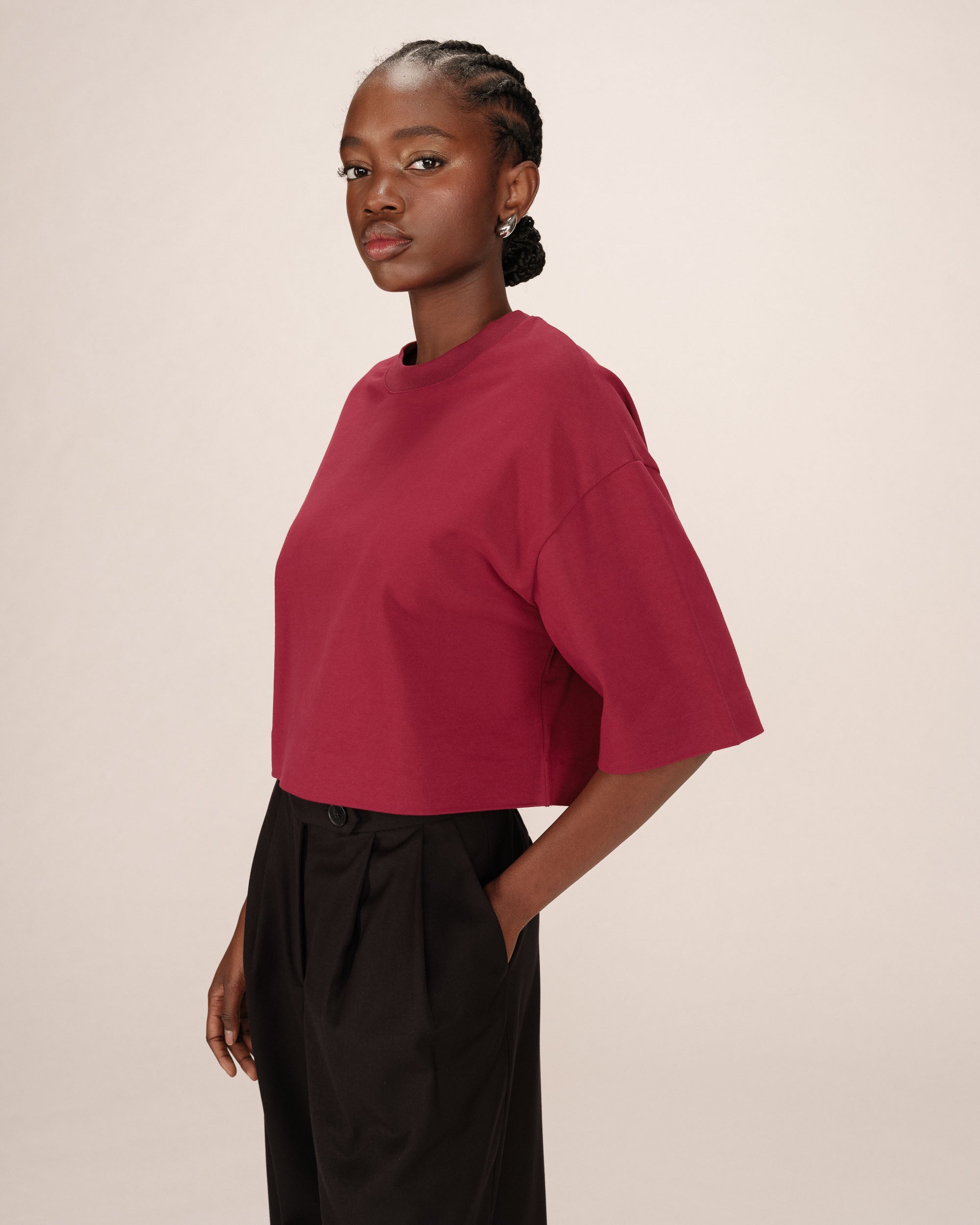 Bordeaux Crop Top Star